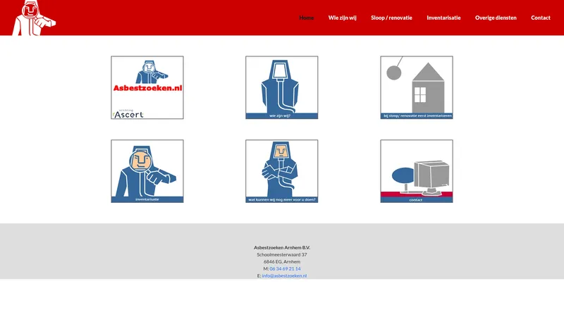 Website van Asbest Zoeken B.V