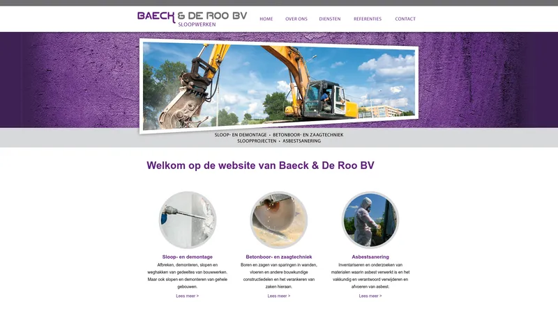 Website van Baeck & De Roo BV
