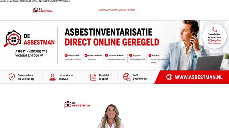 Website van De Asbestman
