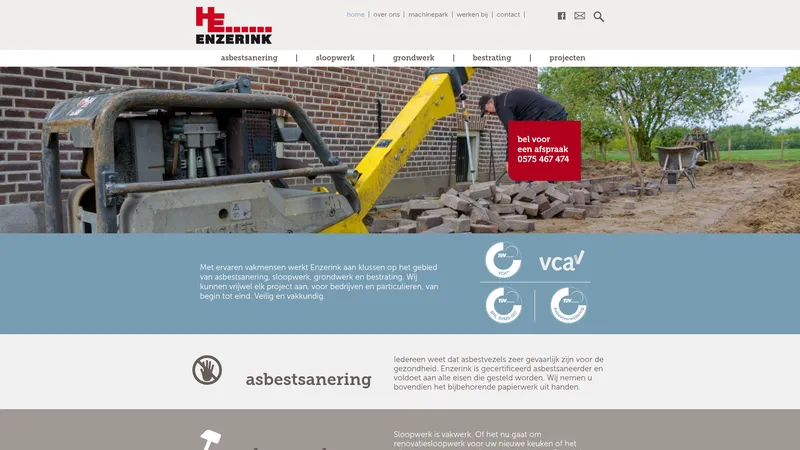 Website van Enzerink B.V.