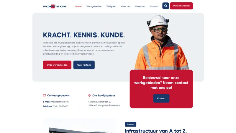 Website van Forteck Asbestsanering B.V.