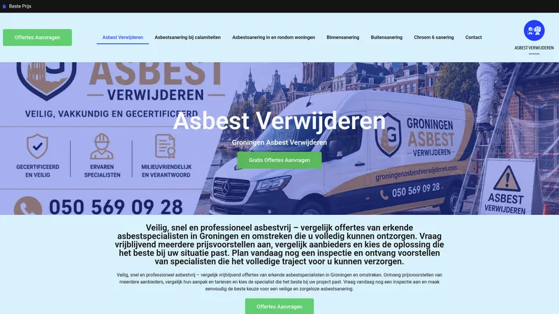 Website van Groningen Asbest Verwijderen