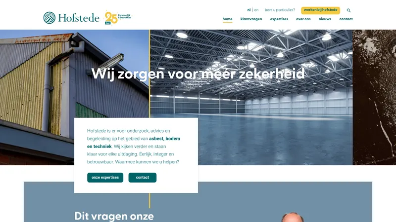 Website van Hofstede Advies