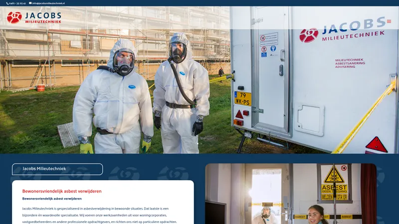 Website van Jacobs Milieutechniek B.V.