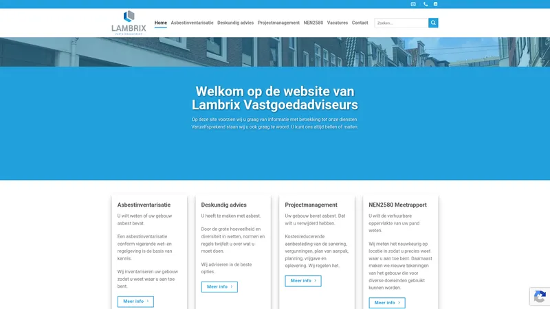 Website van Lambrix Asbestadviseurs