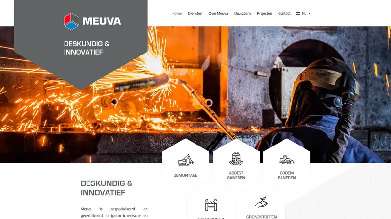 Website van Meuva B.V