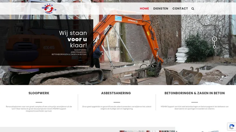 Website van MSHW SUPPORT BV