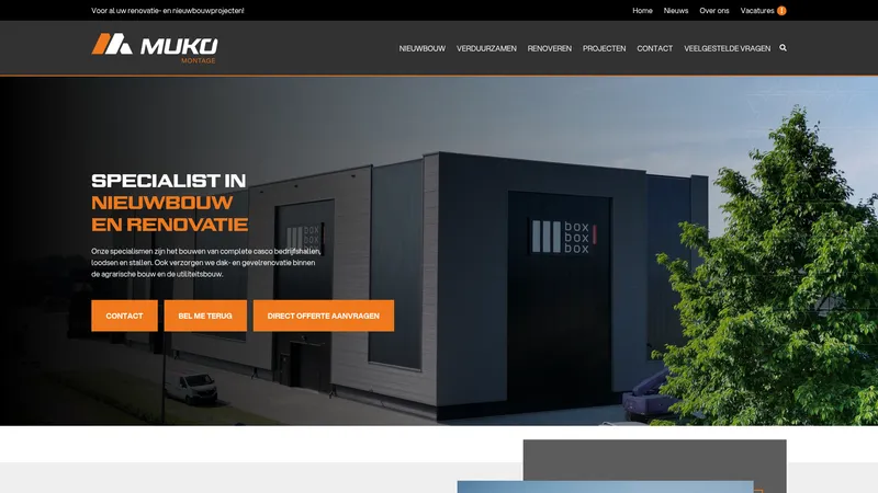 Website van Muko Montage