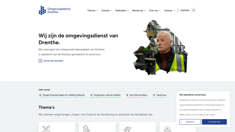 Website van Omgevingsdienst Drenthe
