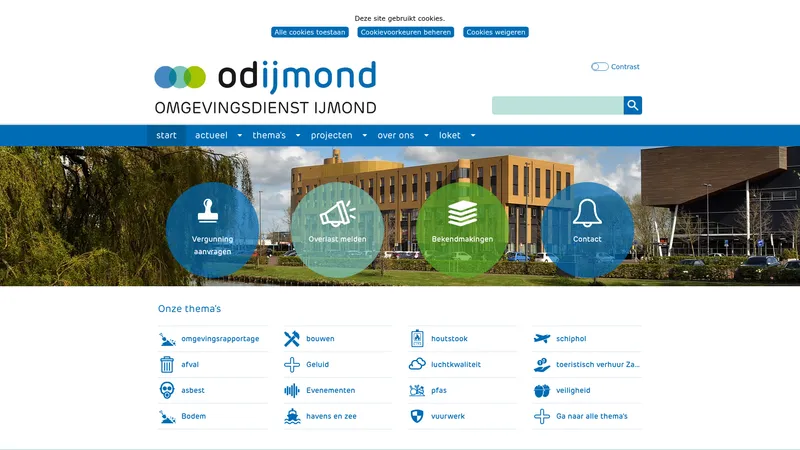 Website van Omgevingsdienst IJmond