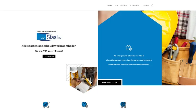 Website van Onderhoudsbedrijf van Staal