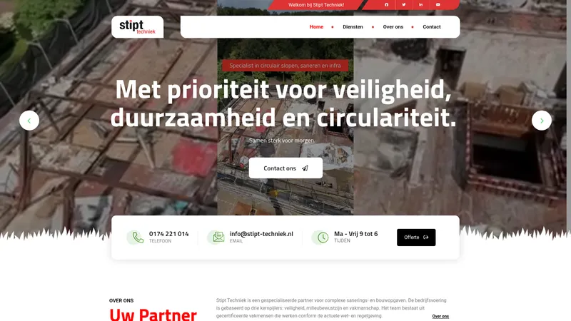 Website van Stipt Techniek B.V.