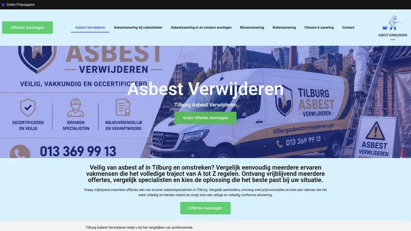 Website van Tilburg Asbest Verwijderen