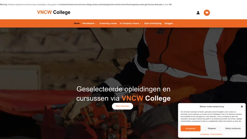 Website van VNCW