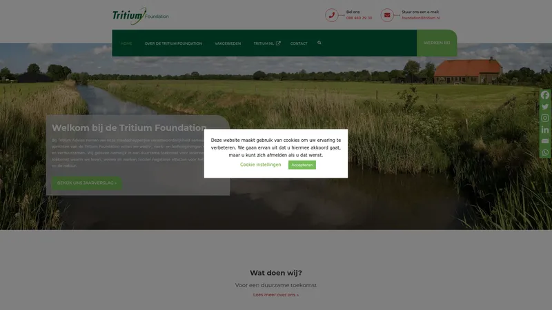 Website van Werken bij Tritium Advies