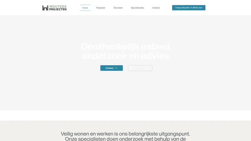 Website van Wouters Projecten